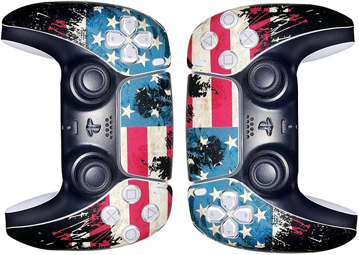YK MALL PS5 Console PS5 Stickers Vinyl America Flag Skin Pattern Decals Skin Sticker - JOY2ESpree