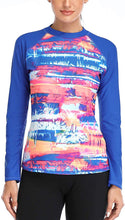 
                        
                          將圖片載入圖庫檢視器 CharmLeaks Women's Long Sleeve Rashguard UPF 50 Sun Protection Swimsuit Top Striped Swim Shirts
                        
                      