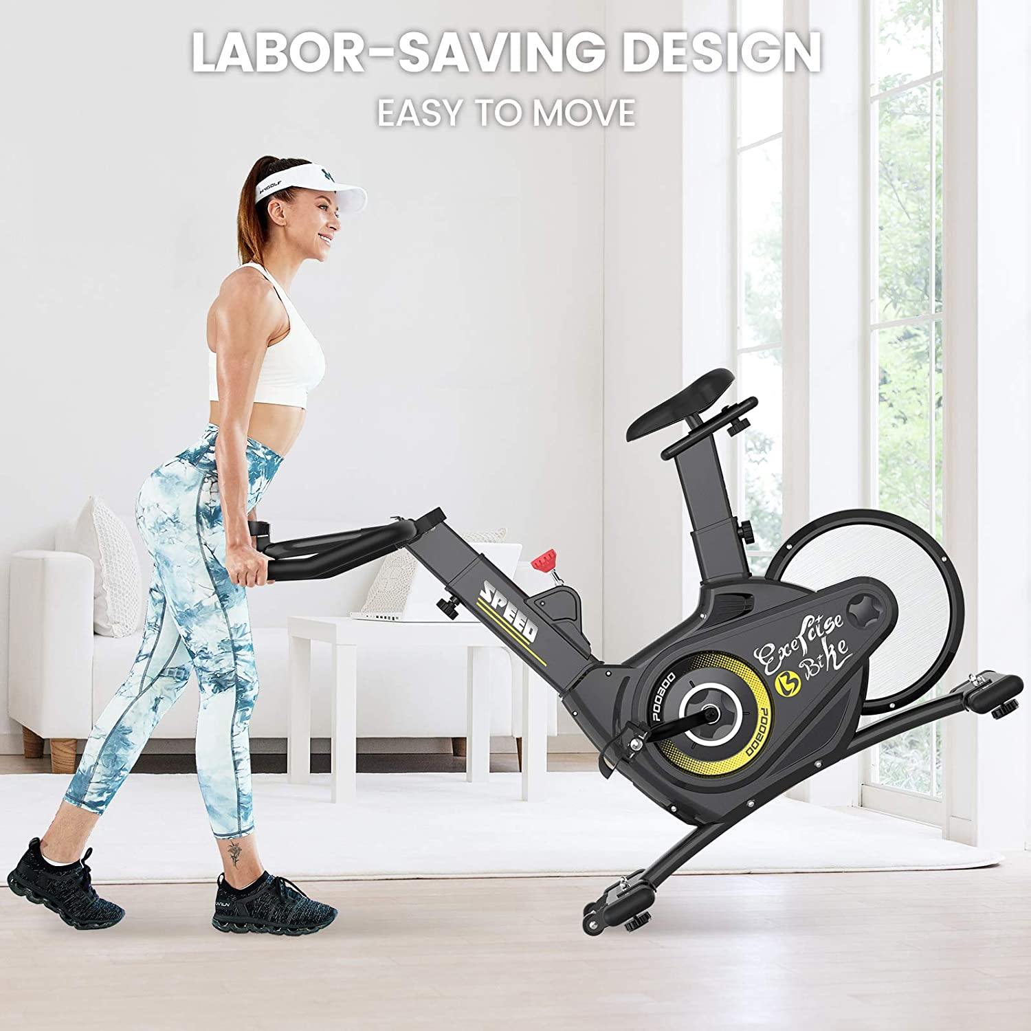 Pooboo Indoor Cycling Bike, Magnetic Resistance Stationary Bike - JOY2ESpree