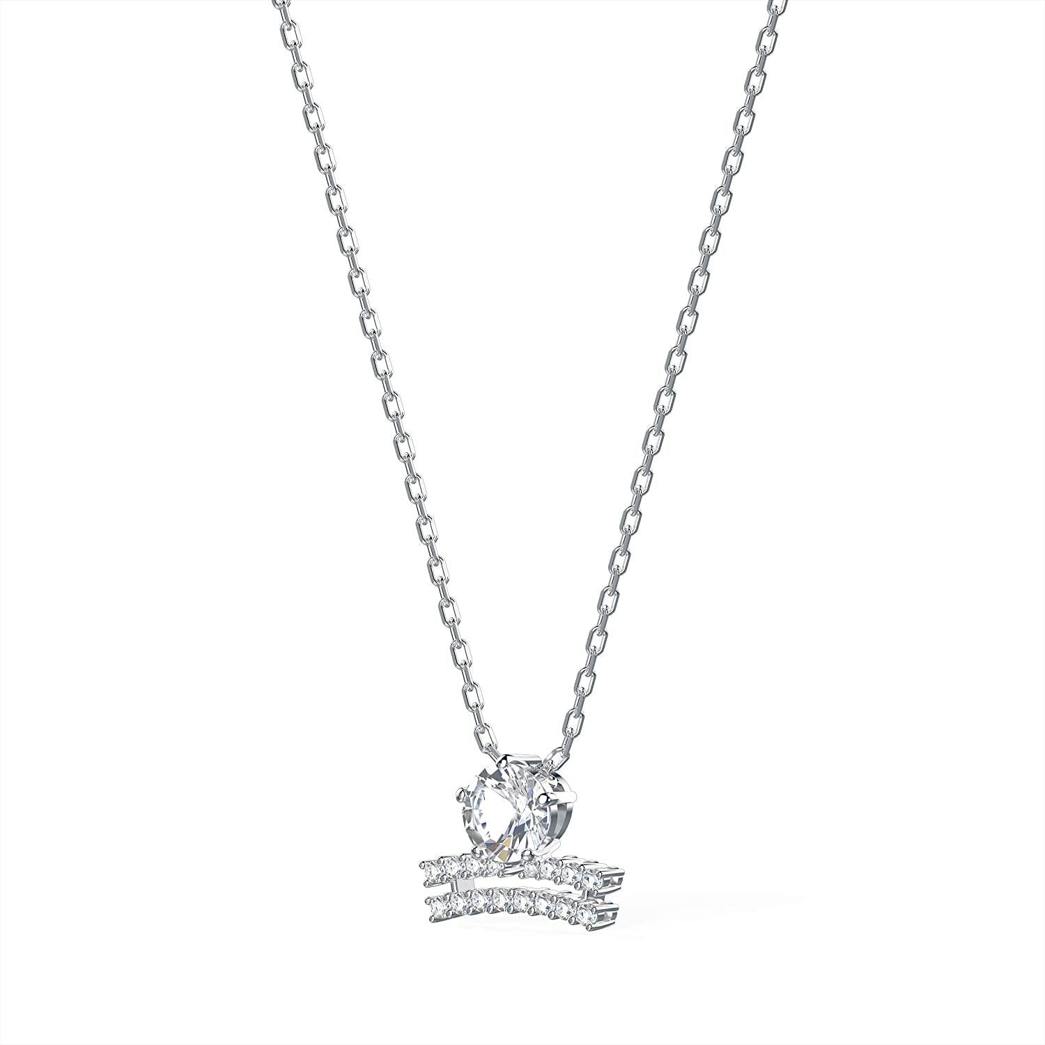 SWAROVSKI Women's All Zodiac Symbols Crystal Pendant, Mixed Metal Finish, Clear White Crystal Necklace Jewelry Collection - JOY2ESpree