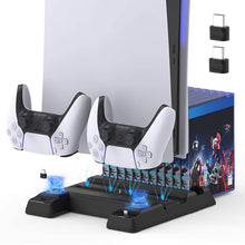 
                        
                          Load image into Gallery viewer, Cooling Fan Stand for PS5 Controller and PS5 Console Disc Version/Digital Edition - JOY2ESpree
                        
                      