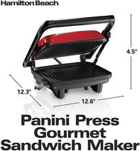 
                        
                          गैलरी व्यूवर में इमेज लोड करें, Hamilton Beach Panini Press, Sandwich Maker &amp; Electric Indoor Grill, Upright Storage, Nonstick Easy Clean Grids, Stainless Steel (25410) - JOY2ESpree
                        
                      