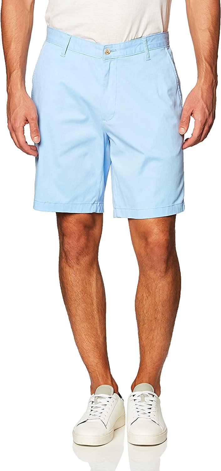 Nautica Men's Classic Fit Flat Front Stretch Solid Chino Deck Short - JOY2ESpree