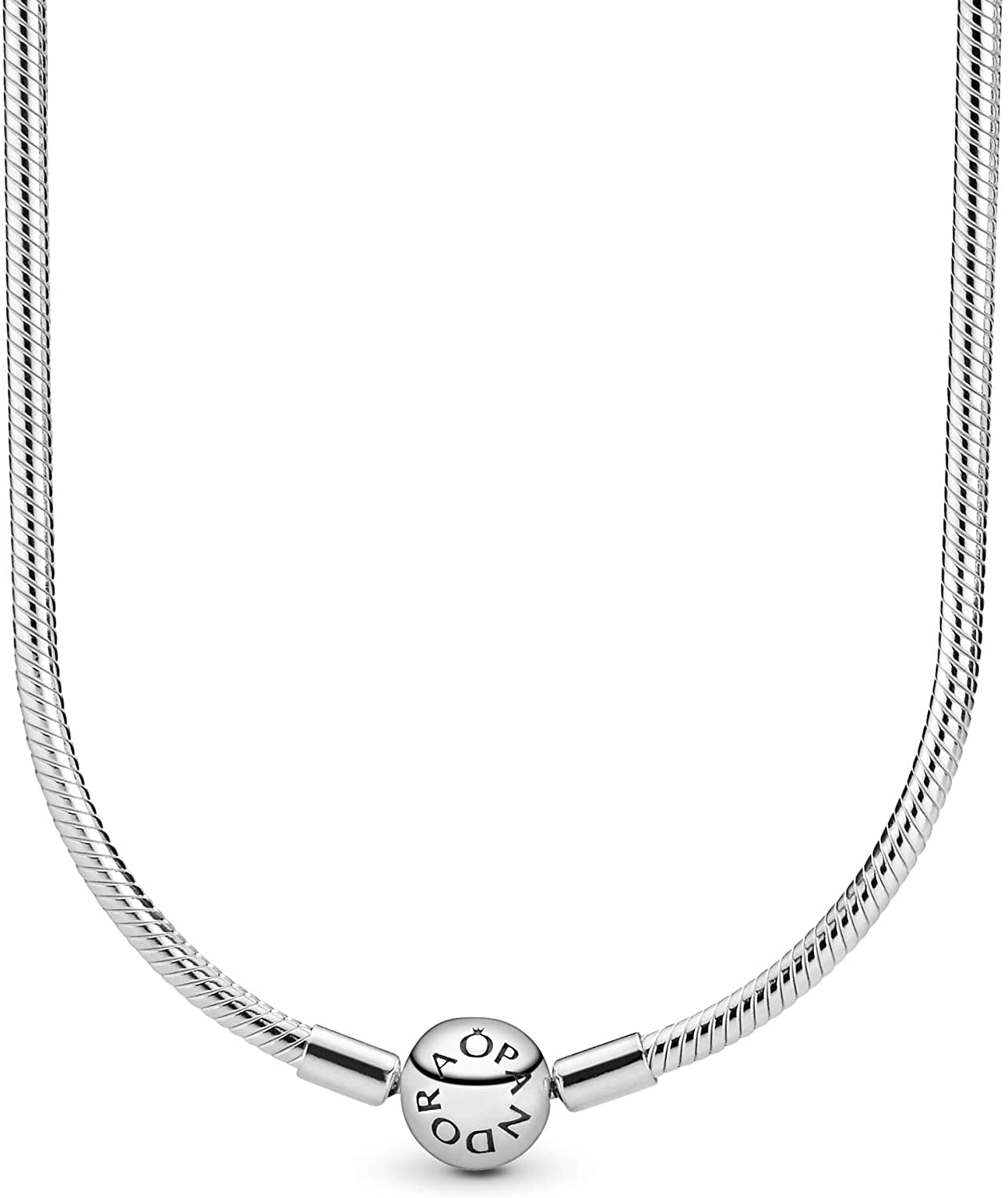 Pandora Jewelry Moments Snake Chain Charm Sterling Silver Necklace - JOY2ESpree