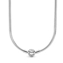 
                        
                          Load image into Gallery viewer, Pandora Jewelry Moments Snake Chain Charm Sterling Silver Necklace - JOY2ESpree
                        
                      