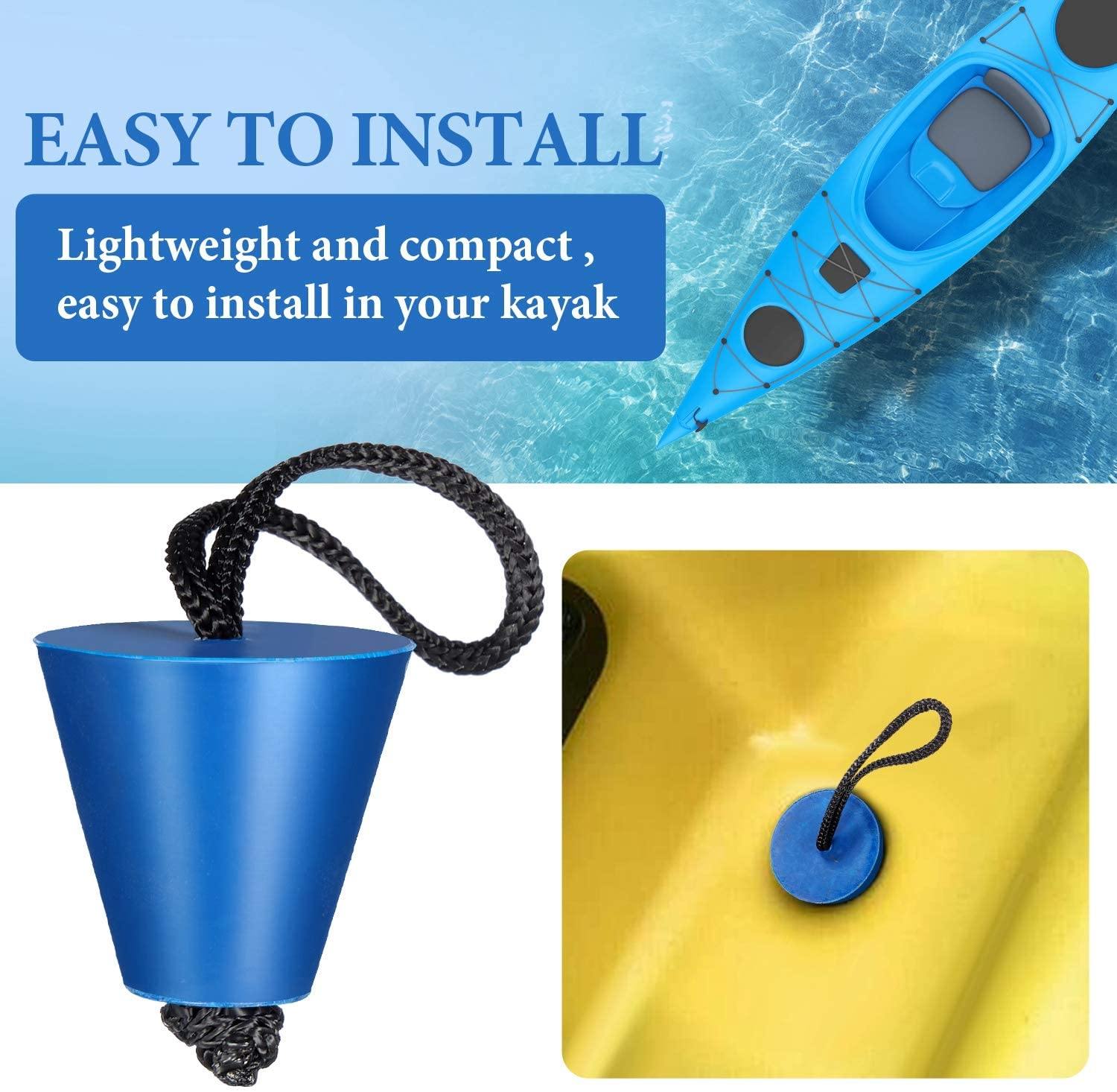 12 Packs Universal Kayak Scupper Plug Kit for Native Kayaks Hobie Kayaks Wilderness Systems Kayaks Perception Kayaks and More