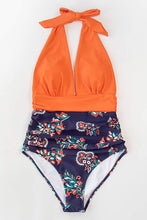 
                        
                          Load image into Gallery viewer, CUPSHE Women's One Piece Swimsuit Halter Plunge Neck Ruched Tummy Control Bathing Suits
                        
                      