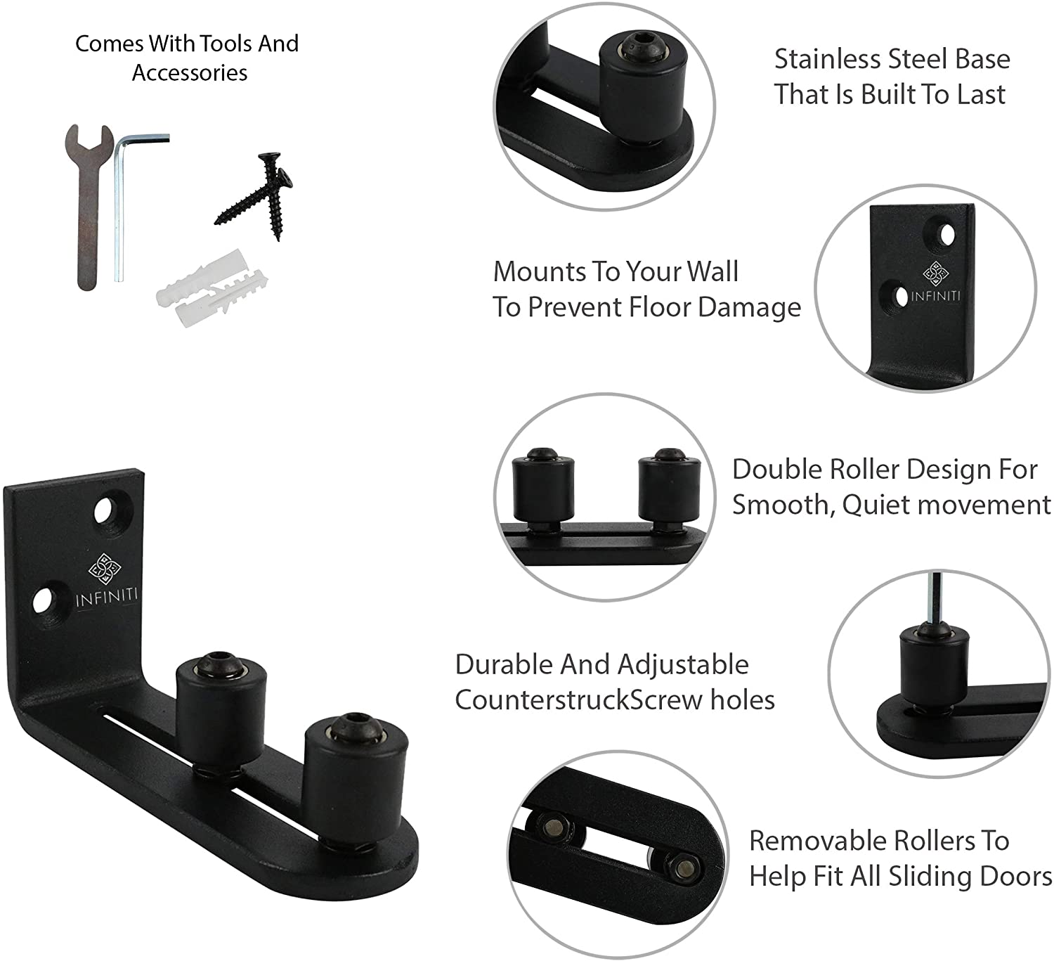 New Improved Design!!! Barn Door Floor Guide | Smooth AS Butter Bearings!!!