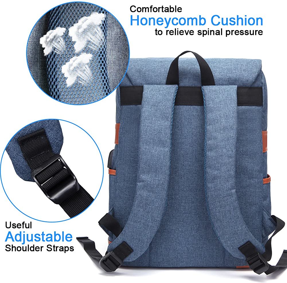 Modoker Vintage Laptop Backpack for Women Men,School College Backpack