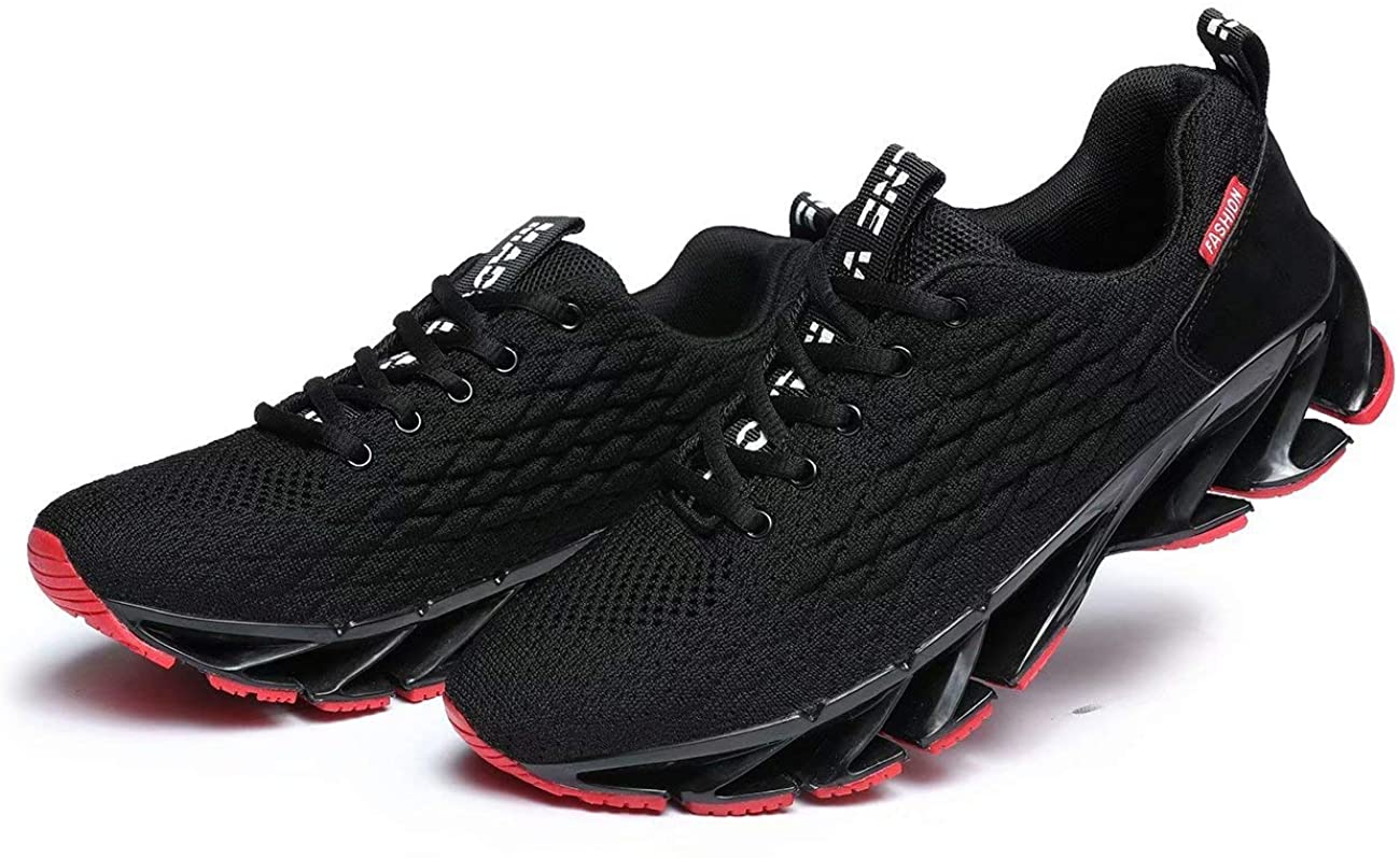 Pozvnn Mens Blade Sneakers Athletic Running Shoes Non Slip Walking Fashion Tennis Shoes