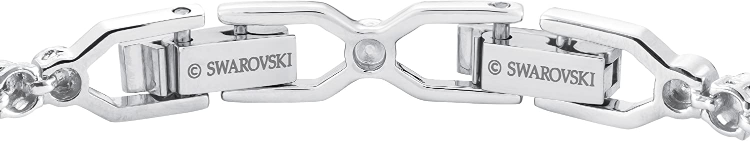 SWAROVSKI Women's Emily Bracelet Collection, Rhodium Finish, Blue Crystals - JOY2ESpree