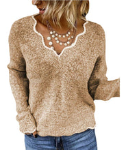 
                        
                          Muat gambar ke penampil Galeri, Rungion Womens Long Sleeve V Neck Pullover Sweaters Cute Knitted Winter Oversized Blouse Tops
                        
                      