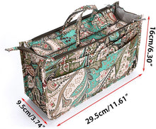 
                        
                          Load image into Gallery viewer, BTSKY New Printing Handbag Organizers Inside Purse Insert-High Capacity 13 Pockets Bag Tote Organizer with Handle Peacock Flower
                        
                      