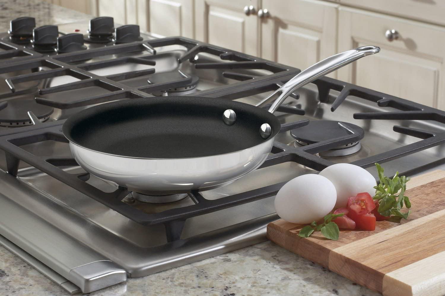 Cuisinart 722-24NS Chef's Classic Nonstick Stainless 10-Inch Open Skillet - JOY2ESpree