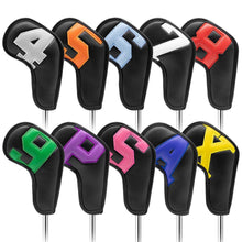 
                        
                          Load image into Gallery viewer, Golf Iron Covers 10pcs,Golf Iron Head Covers Leather Golf Iron Covers Set Colorful Golf Iron Headcovers - JOY2ESpree
                        
                      