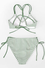 
                        
                          Load image into Gallery viewer, CUPSHE Women's Back Braided Straps Reversible Bottom Strappy Lace Up Bikini Sets
                        
                      