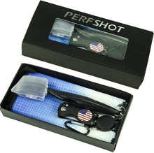
                        
                          Muat gambar ke penampil Galeri, Perfshot Microfiber Waffle-Weave Golf Towel with Golf Club Brush Groove Cleaner and Foldable Divot Repair Tool with Magnetic Ball Marker Set 16" 24" - JOY2ESpree
                        
                      