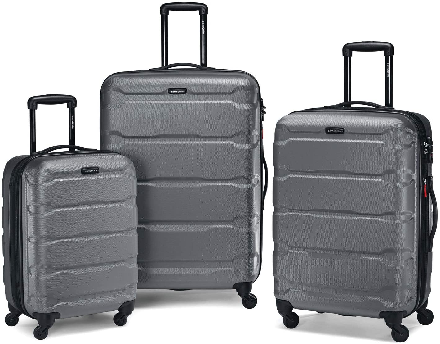 Samsonite Omni PC Hardside Expandable Luggage with Spinner Wheels, Black, Carry-On 20-Inch