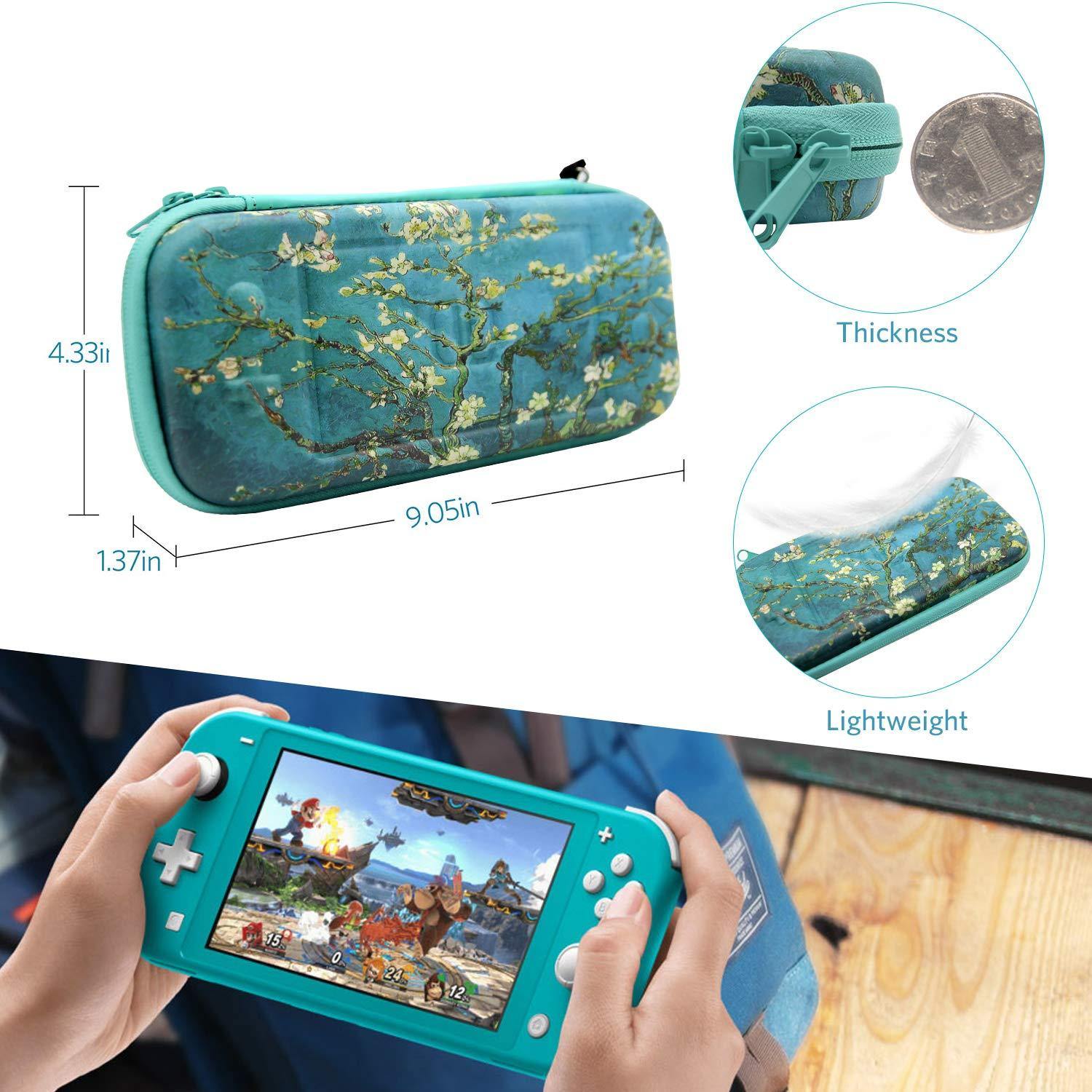 CoBak Carrying Case for Nintendo Switch Lite - with 1 Screen Protector, 1 Grip Case and 4 Thumb Grip Caps. - JOY2ESpree