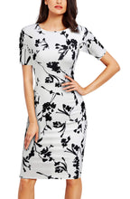 
                        
                          Load image into Gallery viewer, FORTRIC Women Printing Church Business Office Work Elegant Bodycon Pencil Dress
                        
                      