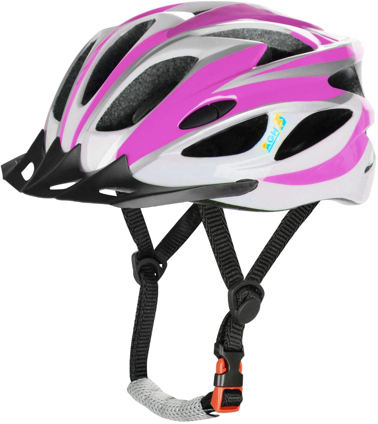 AGH Adult Adjustable Helmet,CPSC Certified for Mountain Road Bicycle Helmet with Detachable Visor for Men Women