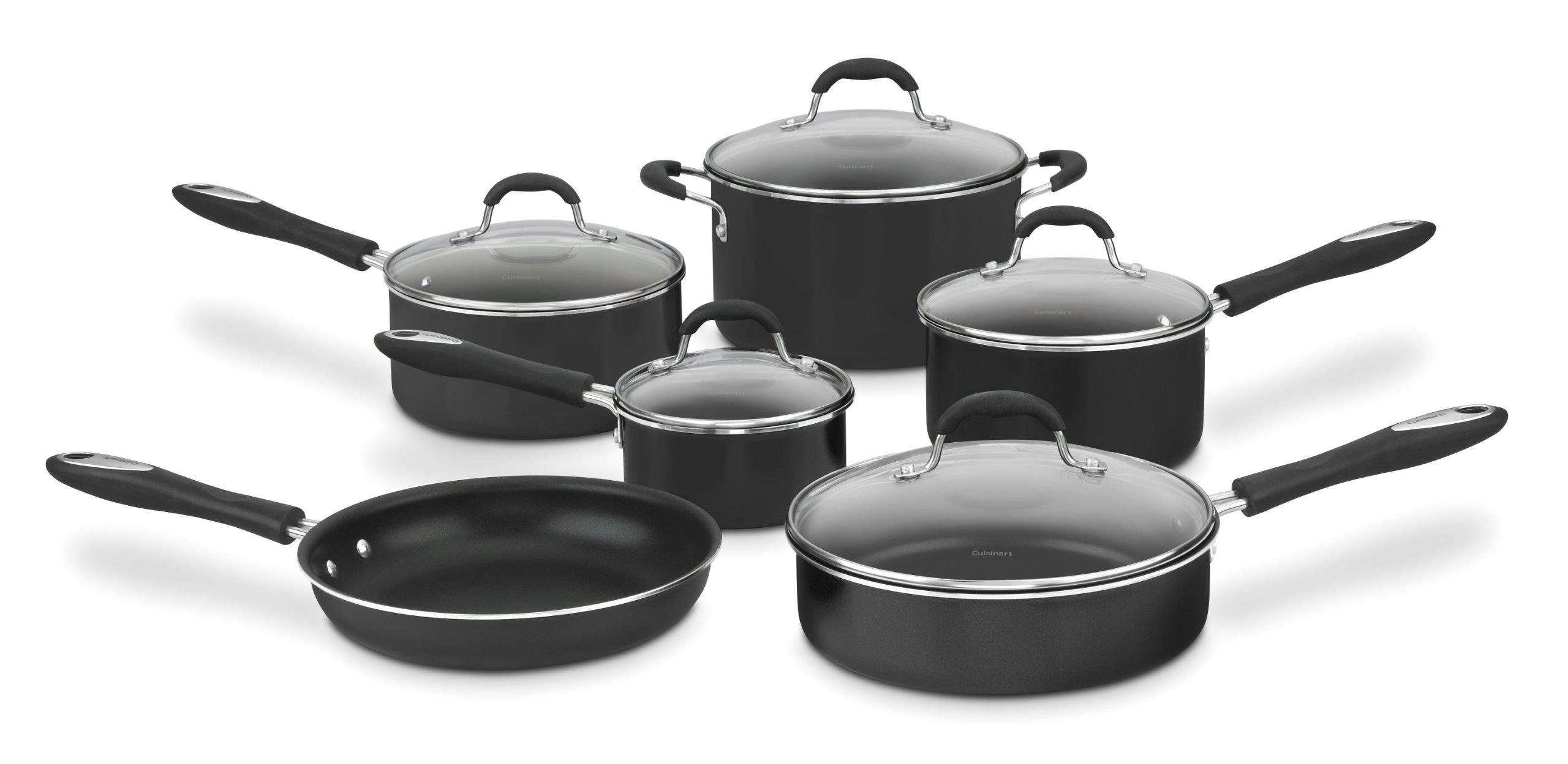 Cuisinart Advantage Nonstick 11-Piece Cookware Set, Black - JOY2ESpree
