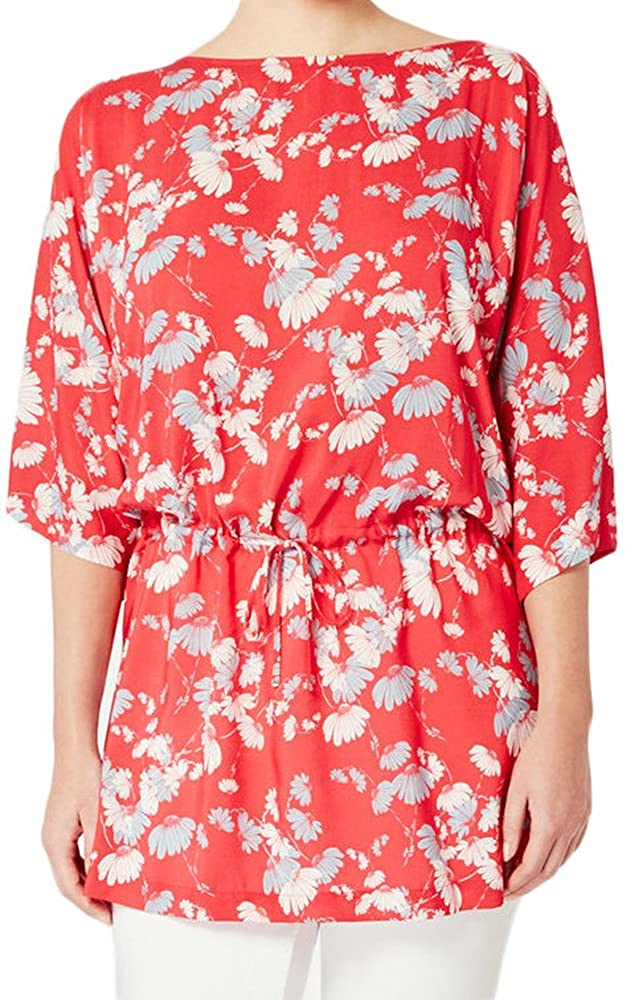 Marina Rinaldi Women's Festivo Floral Tunic Blouse Red