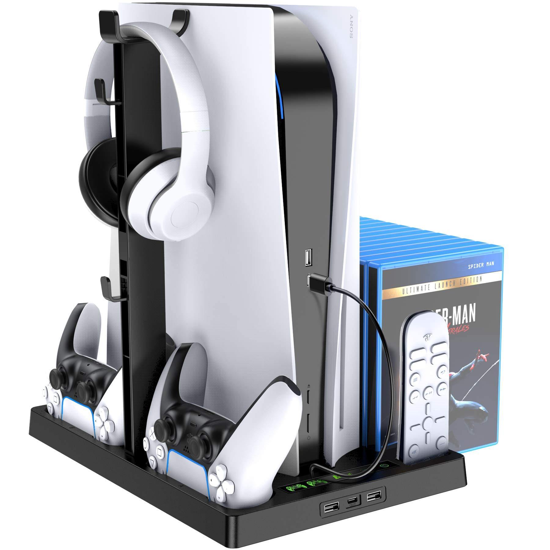 Benazcap Vertical Stand for Playstation 5 Console with Cooling Fan - JOY2ESpree
