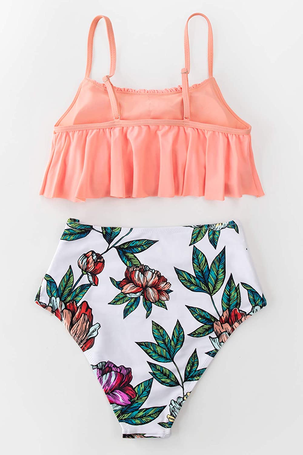 CUPSHE Women's High Waisted Falbala Bikini Set