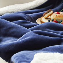 
                        
                          Load image into Gallery viewer, Bedsure Sherpa Fleece Blanket Throw Size Navy Lightweight Super Soft Cozy Luxury Bed Blanket Microfiber
                        
                      