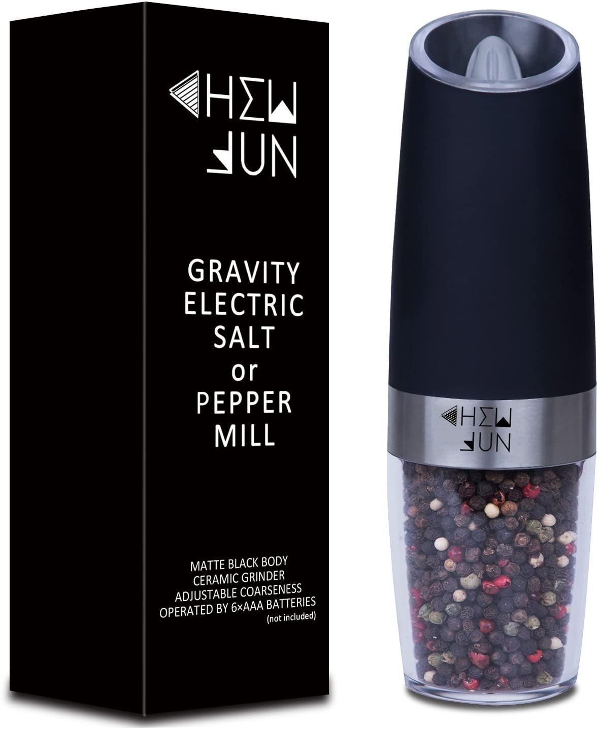Electric Gravity Pepper Grinder or Salt Mill with Adjustable Coarseness . - JOY2ESpree
