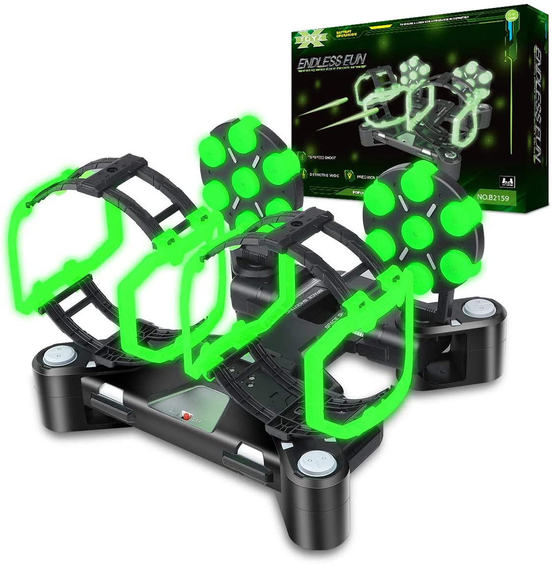 X TOYZ Digital Targets for Nerf Guns - Electronic Running Target Auto Rest for Shooting Practice, Ideal Gift for Kids, Boys & Girls (V2)