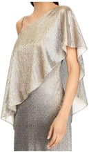 
                        
                          Load image into Gallery viewer, LAUREN RALPH LAUREN Radlee Women's Metallic One Shoulder Popover Gown
                        
                      