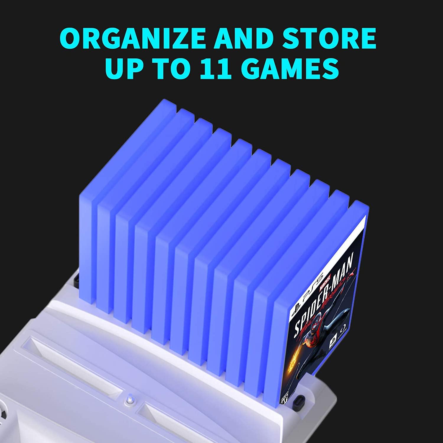NexiGo PS5 Accessories Stand with Cooling Station for Playstation 5 Disc & Digital Editions - JOY2ESpree