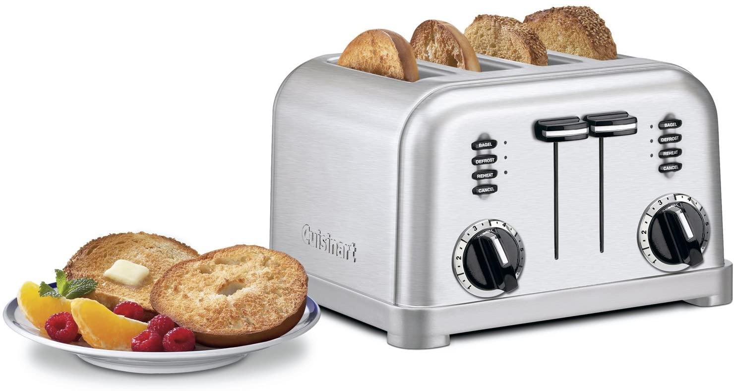 Cuisinart CPT-180P1 Metal Classic 4-Slice toaster, Brushed Stainless - JOY2ESpree