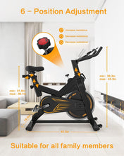 
                        
                          將圖片載入圖庫檢視器 Indoor Cycling Bike Stationary - Exercise Bike for Home Cardio Workout with Comfortable Seat Cushion &amp; Silent Belt Drive &amp; Pad Holder - JOY2ESpree
                        
                      