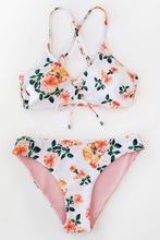 
                        
                          画像をギャラリービューアに読み込む, CUPSHE Women's Reversible Lace Up Bikini Sets Floral and Striped
                        
                      