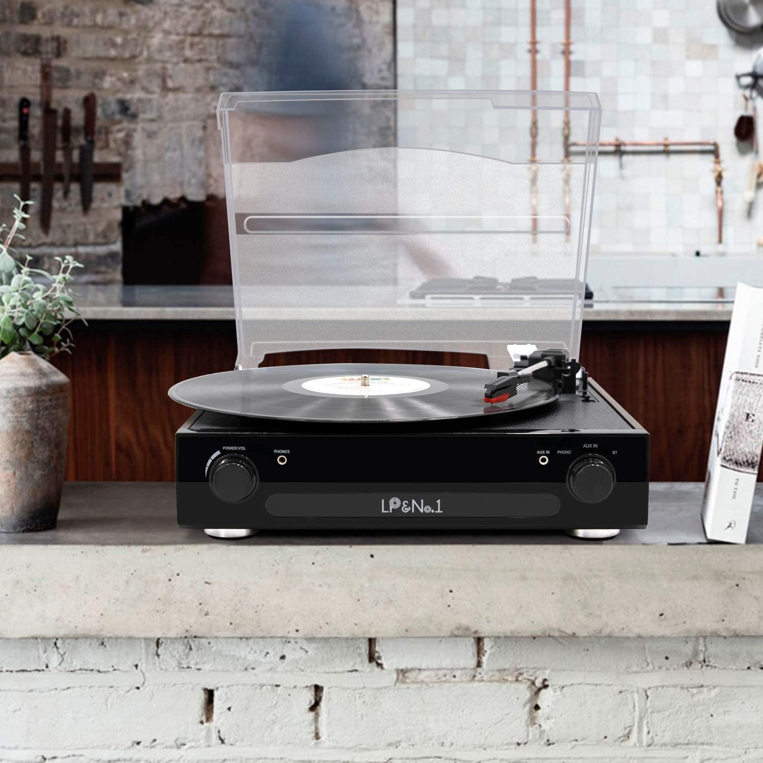 LP&No.1 Bluetooth Record Player with USB Play and Recording - JOY2ESpree