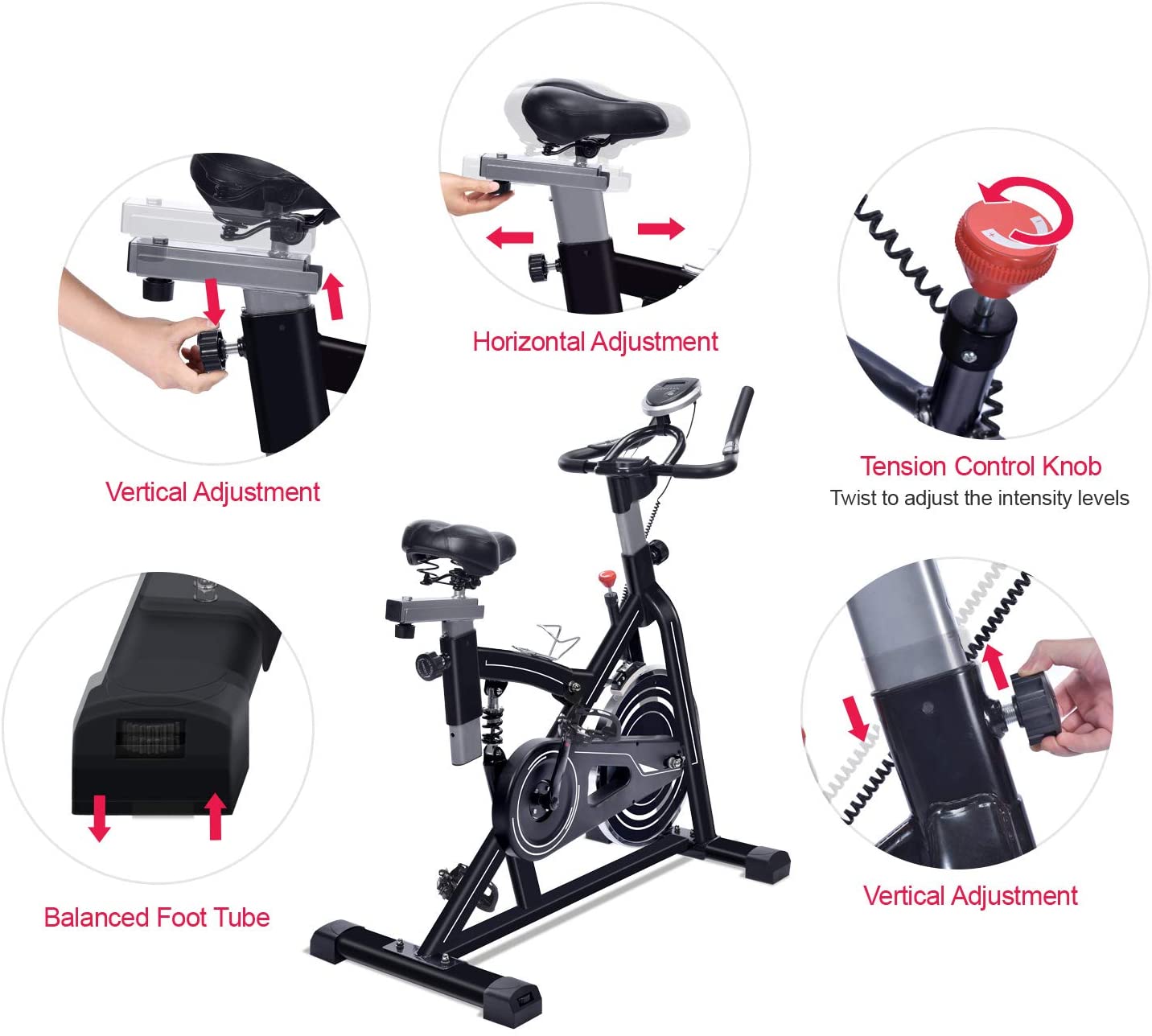IDEER LIFE Exercise Bike Stationary Indoor Cycling Bicycle, Stationary Spin Bike - JOY2ESpree