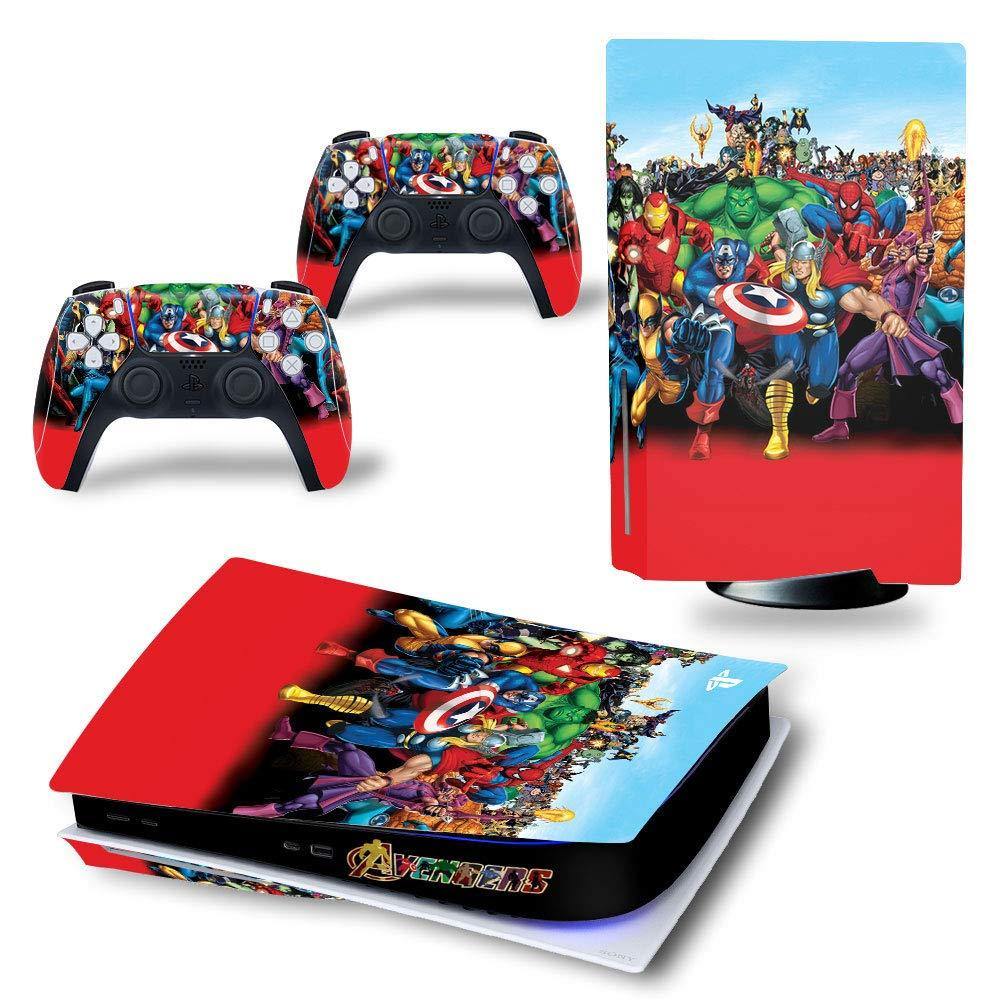 Mmoptop PS5 Skin Aven-GeRs for Playstation 5 Disc Version with Console and Dualsense Controller - Full Set - JOY2ESpree
