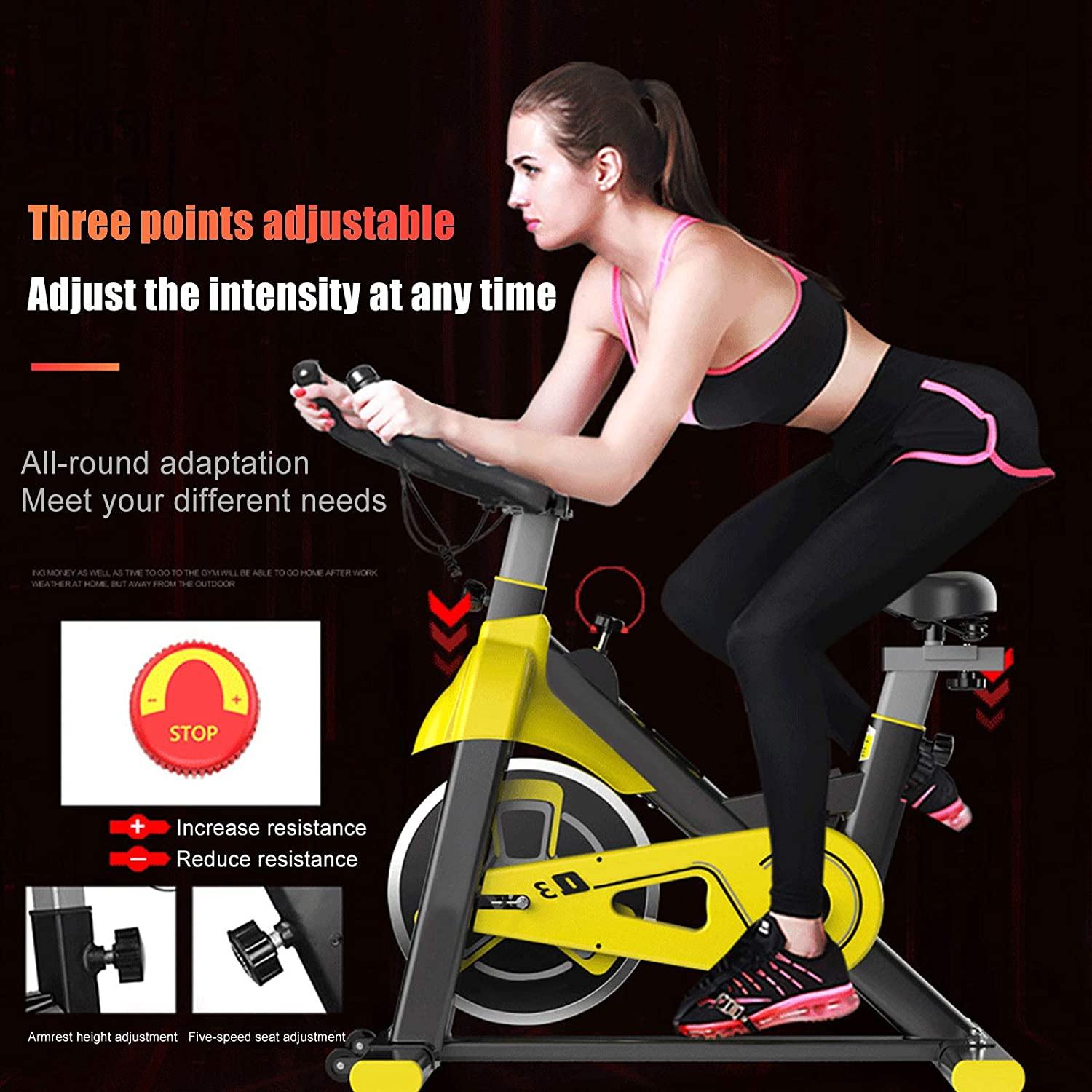 Indoor Cycling Bike Bicycle Fitness Gym Exercise Stationary Bikes Workout Home Indoor Sports - JOY2ESpree