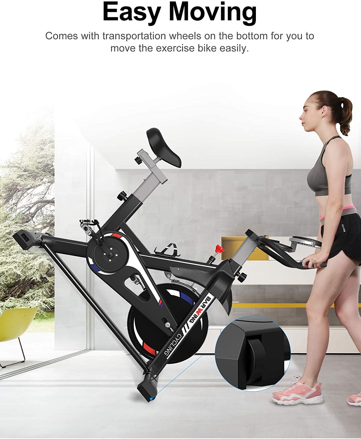 BARWING Magnetic Indoor Cycling Bike Exercise Bike Stationary Workout Bike with Professional Handlebar for Home Use - JOY2ESpree