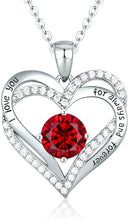 
                        
                          Cargar imagen en el visor de la galería, CDE Forever Love Heart Women Necklace 925 Sterling Silver Rose Gold Plated Birthstone Pendant Necklaces for Women - JOY2ESpree
                        
                      