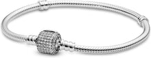 
                        
                          Muat gambar ke penampil Galeri, Pandora Jewelry Moments Sparkling Pave Clasp Snake Chain Cubic Zirconia Bracelet in Sterling Silver - JOY2ESpree
                        
                      