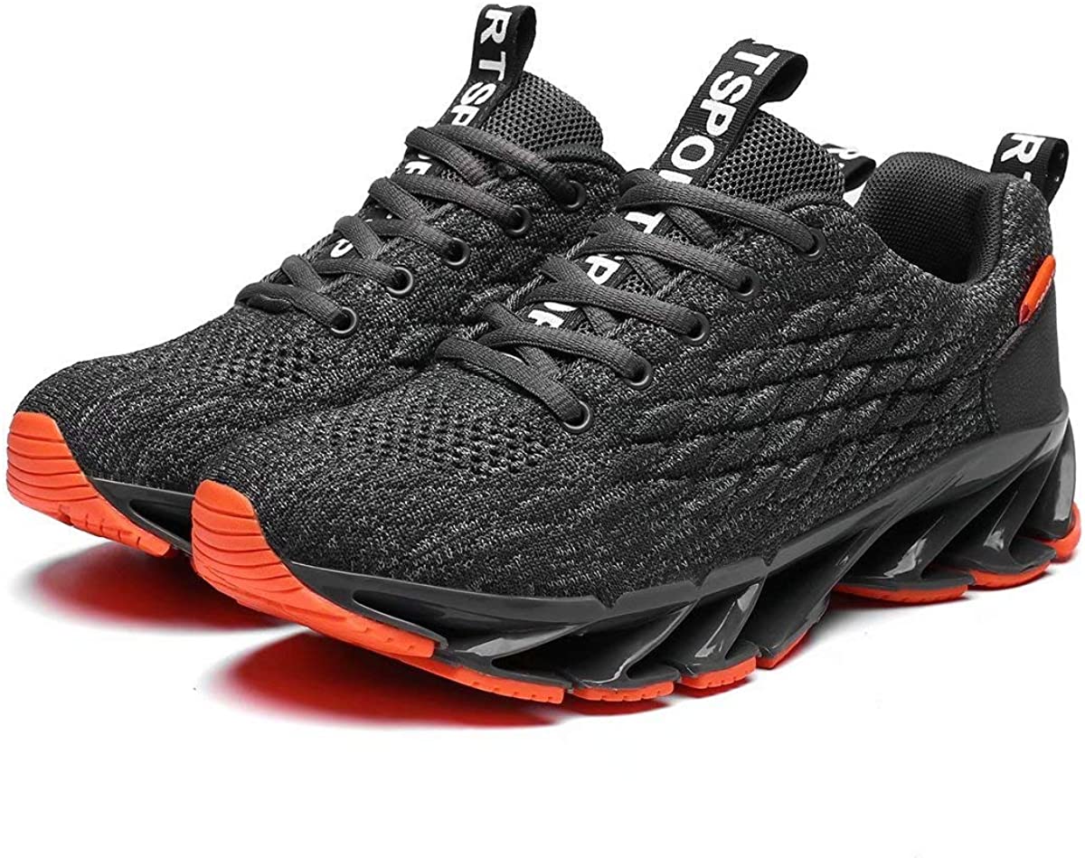 Pozvnn Mens Blade Sneakers Athletic Running Shoes Non Slip Walking Fashion Tennis Shoes