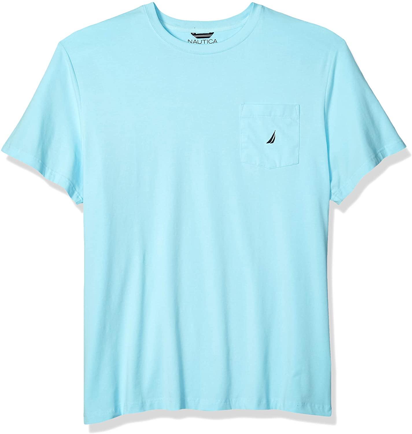 Nautica Men's Solid Crew Neck Short-Sleeve Pocket T-Shirt - JOY2ESpree