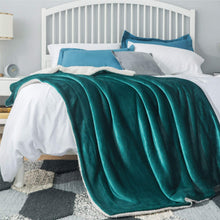 
                        
                          Load image into Gallery viewer, Bedsure Sherpa Fleece Blanket Throw Size Navy Lightweight Super Soft Cozy Luxury Bed Blanket Microfiber
                        
                      