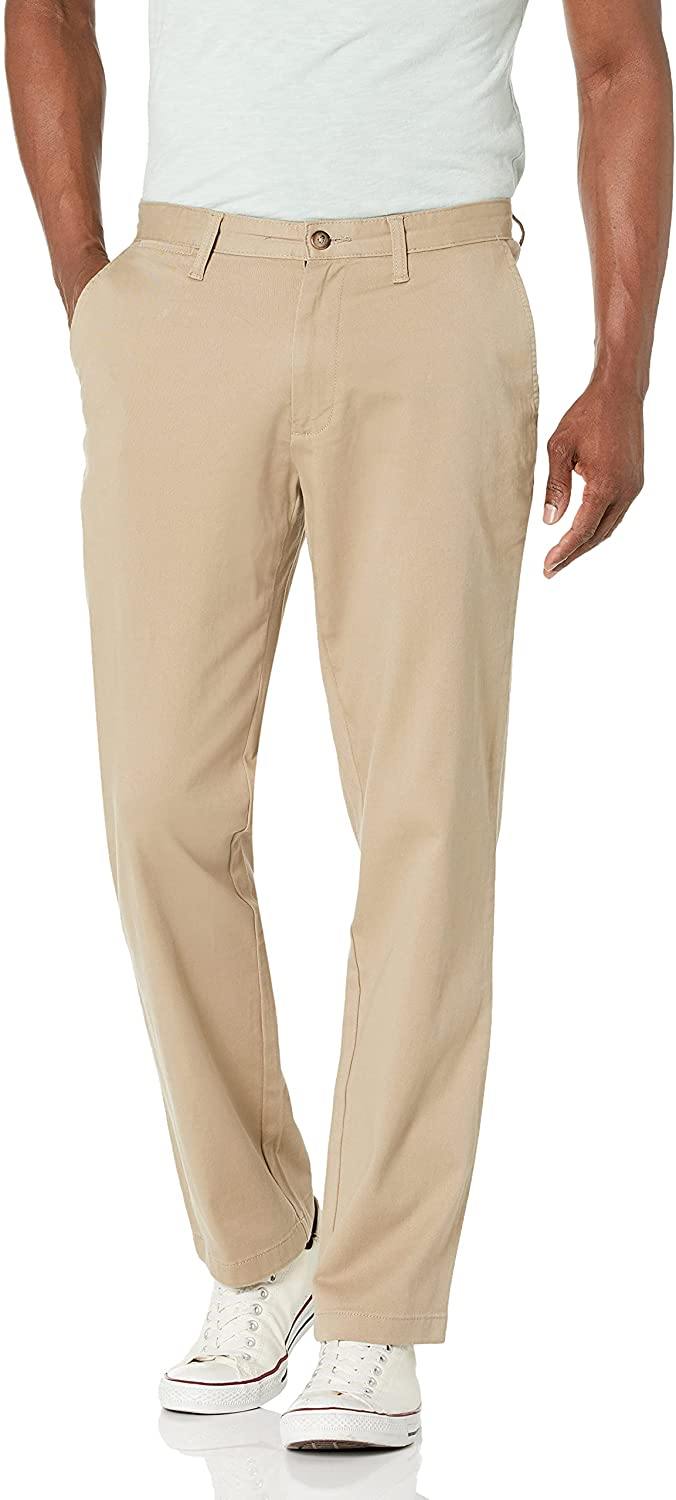 Nautica Men's Classic Fit Flat Front Stretch Solid Chino Deck Pant - JOY2ESpree