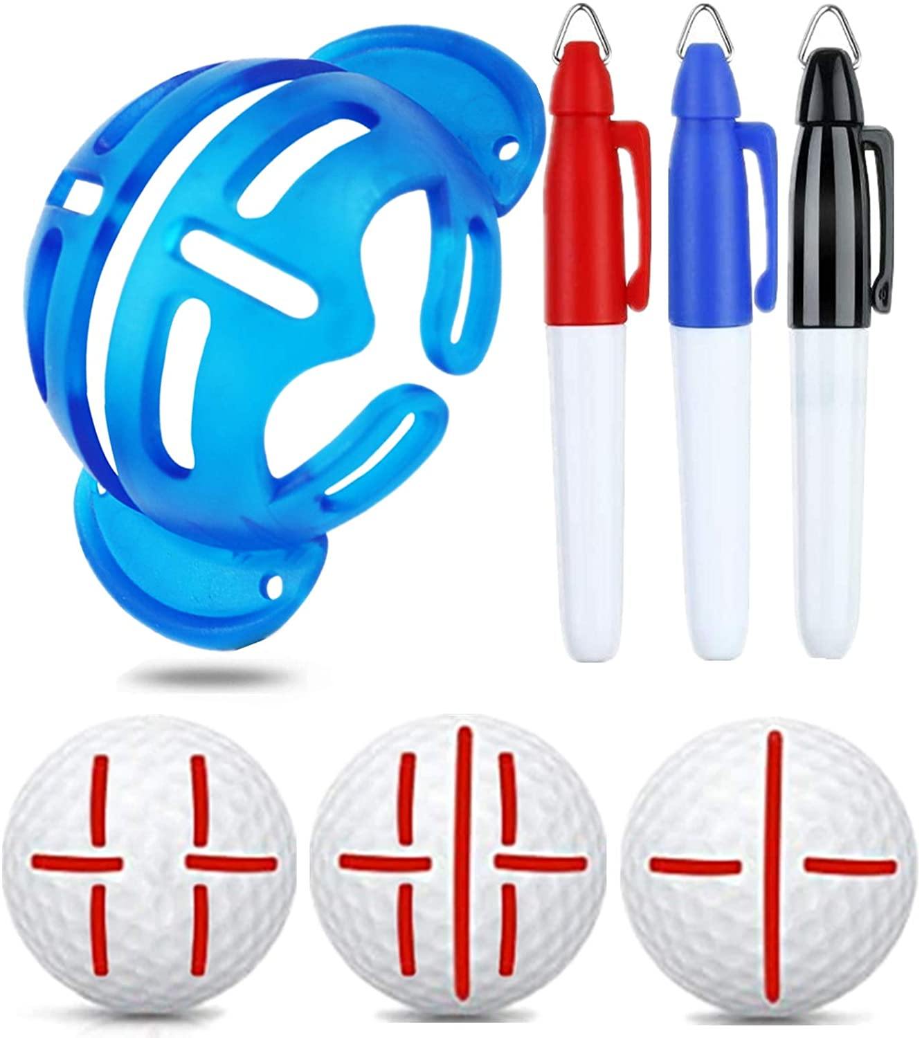 FINGER TEN Golf Ball Marker Line Drawing Tool 4 Color Value Pack Template Liner Stencil Putt Alignment - JOY2ESpree