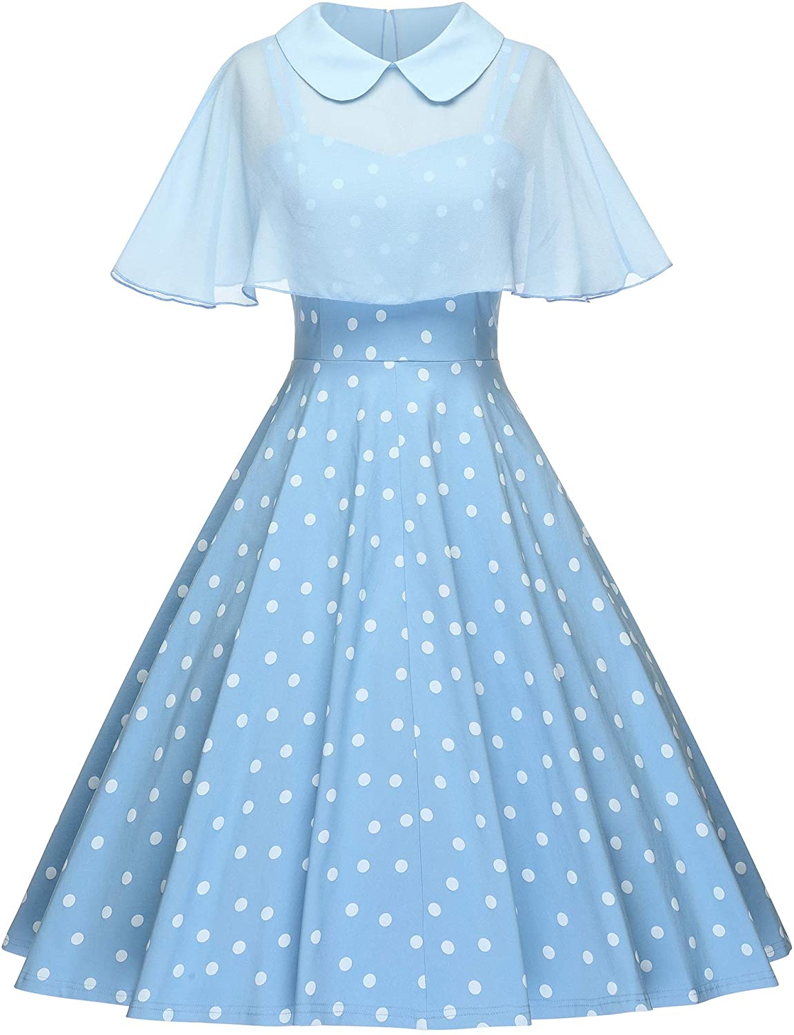 GownTown Women's 1950s Cloak Two-Piece Cocktail Dress